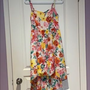 Floral high-low hem dress